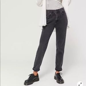 BDG mom jeans in Black washed denim